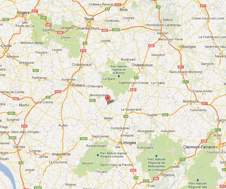 Route naar Domaine Le Chiron met Google Maps